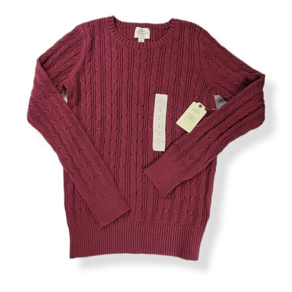 St. John's Bay cable knit Crew Neck sweater Small - Picture 1 of 3